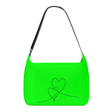 Load image into Gallery viewer, Ti Amo I love you - Exclusive Brand - Green - Double Script Heart - Journey Computer Shoulder Bag
