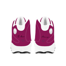 Load image into Gallery viewer, Ti Amo I love you - Exclusive Brand  - Beet -Mens / Womens - Unisex  Basketball Shoes - White Laces
