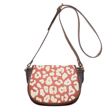 Load image into Gallery viewer, Ti Amo I love you - Exclusive Brand - Copperfiled, Japonica, &amp; Linen Animal Pattern Saddle Bag
