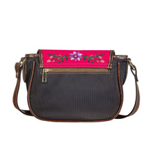 Load image into Gallery viewer, Ti Amo I love you - Exclusive Brand - Folly Red - Floral Bouquet - Saddle Bag
