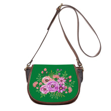 Load image into Gallery viewer, Ti Amo I love you - Exclusive Brand - Fun Green - Floral Bouquet - Saddle Bag
