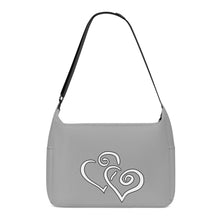 Load image into Gallery viewer, Ti Amo I love you - Exclusive Brand - Silver Chalice - Double White Heart - Journey Computer Shoulder Bag
