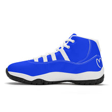 Load image into Gallery viewer, Ti Amo I love you - Exclusive Brand - Blue Blue Eyes - White Lettering - High Top Air Retro Sneakers - White
