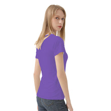 Load image into Gallery viewer, Ti Amo I love you - Exclusive Brand  - Fushia Blue - Double Purple - Women&#39;s T shirt
