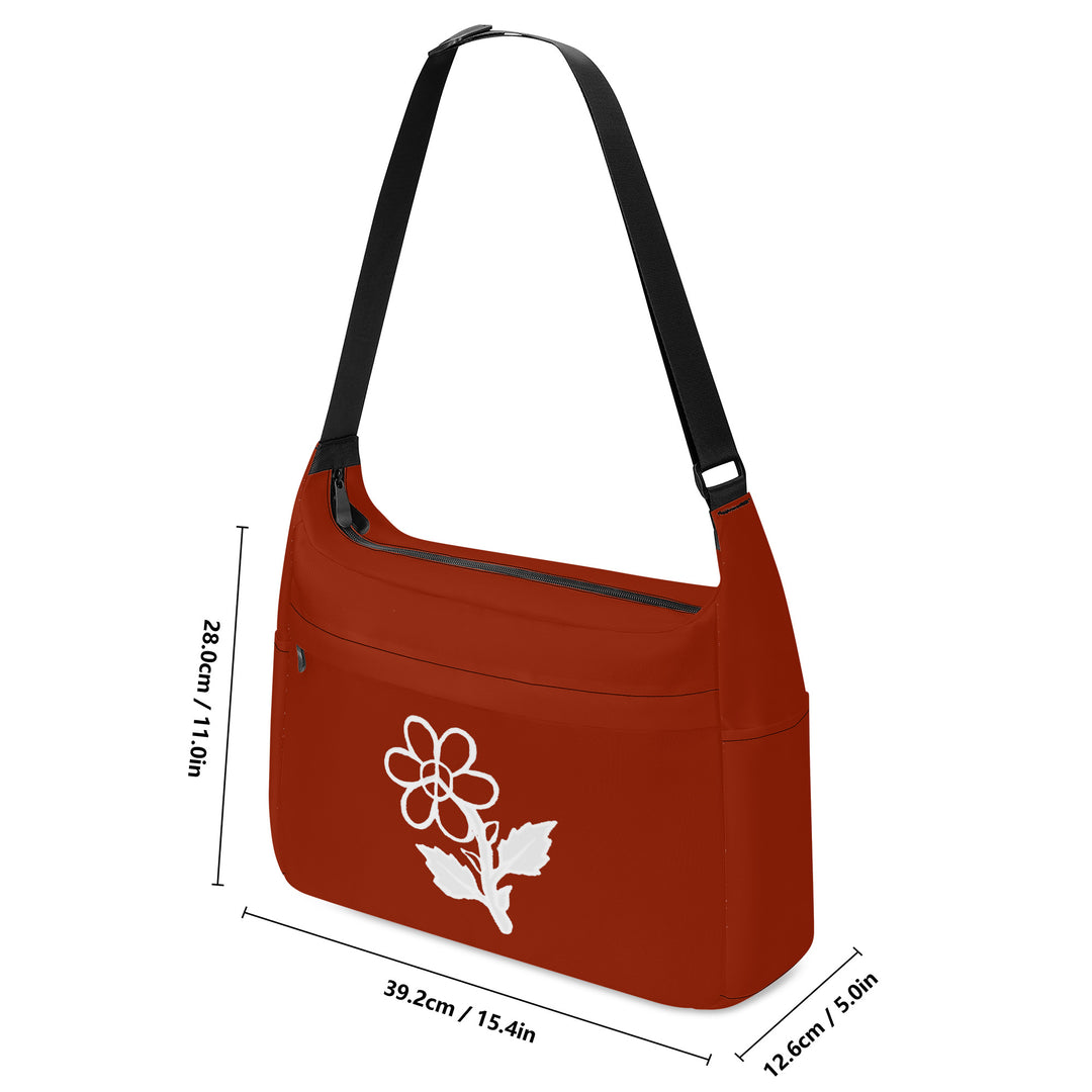 Ti Amo I love you - Exclusive Brand - Dark Red 2 - White Daisy - Journey Computer Shoulder Bag