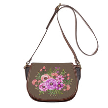 Load image into Gallery viewer, Ti Amo I love you - Exclusive Brand - Medium Tundra - Floral Bouquet - Saddle Bag
