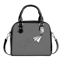 Load image into Gallery viewer, Ti Amo I love you  - Exclusive Brand  - Dove Gray - Paper Airplane - Shoulder Handbag
