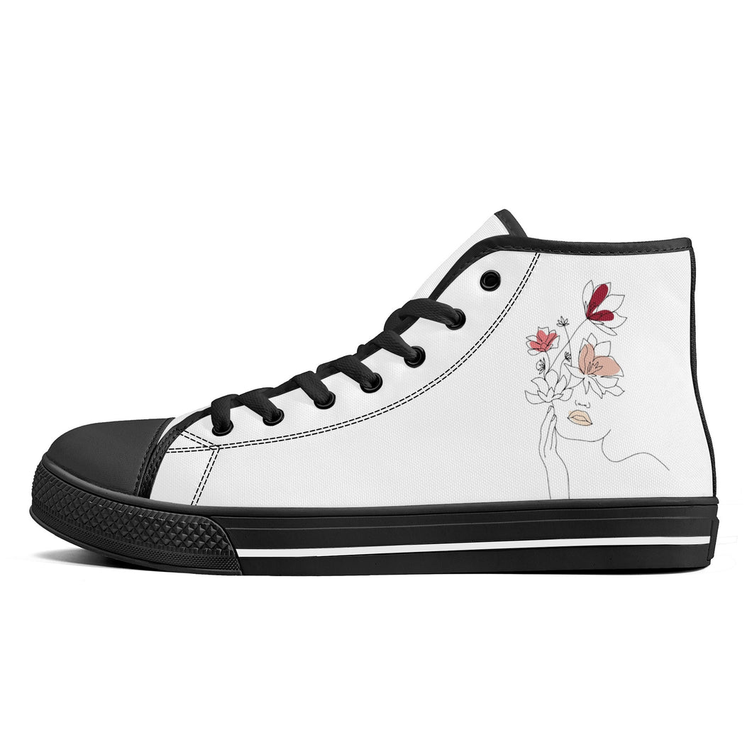 Ti Amo I love you - Exclusive Brand - High-Top Canvavs Shoes - Black Soles