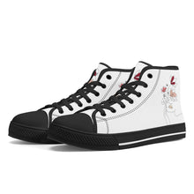 Load image into Gallery viewer, Ti Amo I love you - Exclusive Brand - High-Top Canvavs Shoes - Black Soles
