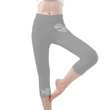 Load image into Gallery viewer, Ti Amo I love you - Exclusive Brand  - Silver Chalice - Womens/ Teen Girls/ Womens Plus Size  - Capri Yoga Leggings - Sizes XS-3XL
