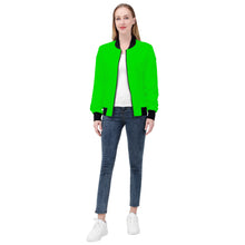 Load image into Gallery viewer, Ti Amo I love you - Exclusive Brand - Green -  Women&#39;s Bomber Jacket
