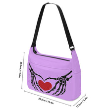 Load image into Gallery viewer, Ti Amo I love you - Exclusive Brand - Perfume - Skeleton Heart Hands  -  Journey Computer Shoulder Bag
