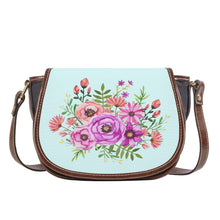 Load image into Gallery viewer, Ti Amo I love you - Exclusive Brand - Light Cyan - Floral Bouquet - Saddle Bag
