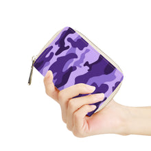 Load image into Gallery viewer, Ti Amo I love you - Exclusive Brand - Minsk, Grape 2, Mauve 2, Fushia Blue &amp; Jacarta Camouflage - PU Leather - Zipper Card Holder
