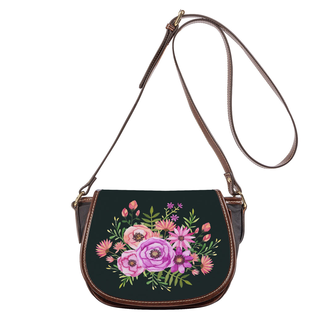 Ti Amo I love you - Exclusive Brand - Outer Space - Floral Bouquet - Saddle Bag