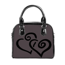 Load image into Gallery viewer, Ti Amo I love you - Exclusive Brand - Emperor - Double Black Heart -  Shoulder Handbag
