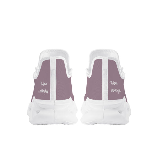 Ti Amo I love you - Exclusive Brand  - Mountbatten Pink - Mens / Womens - Flex Control Sneakers- White Soles