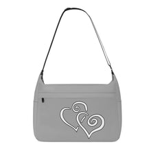 Load image into Gallery viewer, Ti Amo I love you - Exclusive Brand - Silver Chalice - Double White Heart - Journey Computer Shoulder Bag
