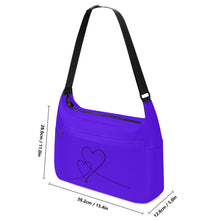 Load image into Gallery viewer, Ti Amo I love you - Exclusive Brand - Dark Purple - Double Script Heart - Journey Computer Shoulder Bag
