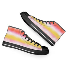 Load image into Gallery viewer, Ti Amo I love you - Exclusive Brand - High-Top Canvas Shoes - Black Soles
