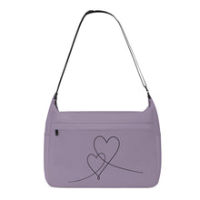 Load image into Gallery viewer, Ti Amo I love you - Exclusive Brand - Deep Amethyst - Double Script Heart - Journey Computer Shoulder Bag
