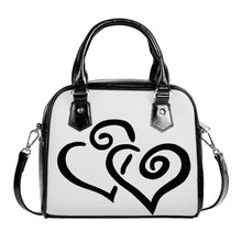 Load image into Gallery viewer, Ti Amo I love you - Exclusive Brand  - Gray Nurse - Double Black Heart -  Shoulder Handbag
