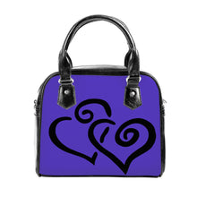 Load image into Gallery viewer, Ti Amo I love you - Exclusive Brand - Galaxy - Double Black Heart -  Shoulder Handbag
