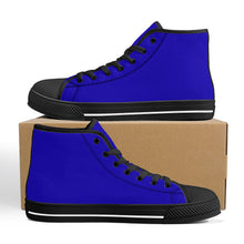 Load image into Gallery viewer, Ti Amo I love you - Exclusive Brand - Persian Blue - High-Top Canvavs Shoes - Black Soles
