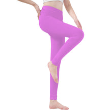 Load image into Gallery viewer, Ti Amo I love you - Exclusive Brand  - Violet -  White Daisy -  Yoga Leggings
