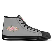 Load image into Gallery viewer, Ti Amo I love you - Exclusive Brand - High-Top Canvas Shoes - Black Soles
