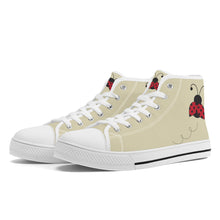 Load image into Gallery viewer, Ti Amo I love you - Exclusive Brand - High-Top Canvas Shoes - White Soles
