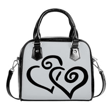 Load image into Gallery viewer, Ti Amo I love you - Exclusive Brand - Iron 2 - Double Black Heart -  Shoulder Handbag
