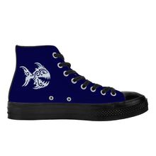 Load image into Gallery viewer, Ti Amo I love you - Exclusive Brand - Stratos - Angry Fish - High Top Canvas Shoes - Black  Soles
