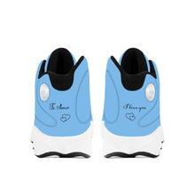 Load image into Gallery viewer, Ti Amo I love you  - Exclusive Brand  - Aero Blue - Mens / Womens - Unisex Basketball Shoes - Black Laces
