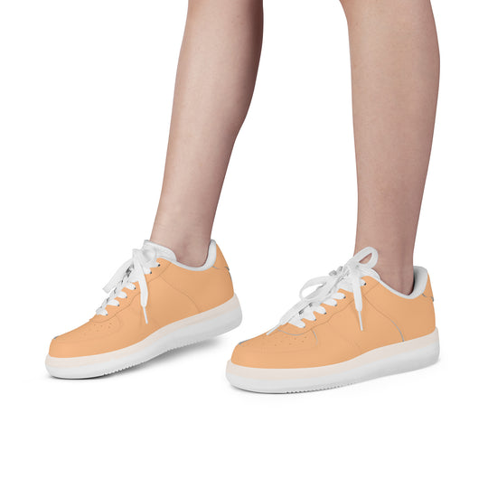 Ti Amo I love you - Exclusive Brand  - Macaroni & Cheese - Transparent Low Top Air Force Leather Shoes