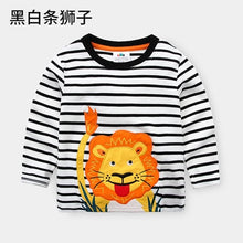 Load image into Gallery viewer, Toddler / Kids - Boys - Cotton Striped &amp;Patchwork Animal Baby  Long Sleeve T-Shirts - Sizes 2T -Kids 10
