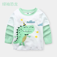 Load image into Gallery viewer, Toddler / Kids - Boys - Cotton Striped &amp;Patchwork Animal Baby  Long Sleeve T-Shirts - Sizes 2T -Kids 10
