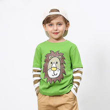 Load image into Gallery viewer, Toddler / Kids - Boys - Cotton Striped &amp;Patchwork Animal Baby  Long Sleeve T-Shirts - Sizes 2T -Kids 10
