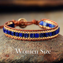 Load image into Gallery viewer, Womens / Mens -  Wrap Bracelets Turquise Stones Gold Chain Woven Wrap Bracelet Bohemian Statement Jewelry
