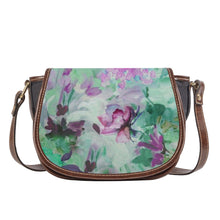 Load image into Gallery viewer, Ti Amo I love you - Exclusive Brand - Bayleaf with Bouquet Colored Flowers - Saddle Bag
