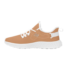 Load image into Gallery viewer, Ti Amo I love you - Exclusive Brand  - Whiskey -  Double Heart - Womens Mesh Knit Shoes - White Soles
