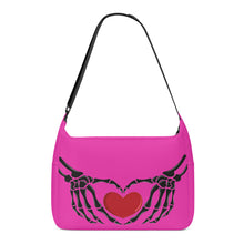 Load image into Gallery viewer, Ti Amo I love you - Exclusive Brand - Frostbite - Skeleton Heart Hands  -  Journey Computer Shoulder Bag
