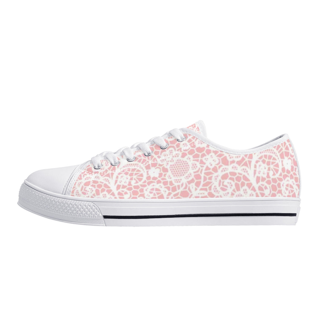 Ti Amo I love you - Exclusive Brand  - Low-Top Canvas Shoes - White Soles