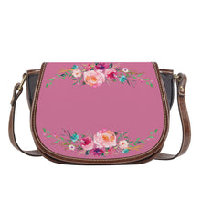 Load image into Gallery viewer, Ti Amo I love you - Exclusive Brand - Charm - Front &amp; Top Floral Swag - Saddle Bag
