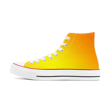 Load image into Gallery viewer, Ti Amo I love you - Exclusive Brand - Gradient Ripe Lemon &amp; Tahiti Gold - High Top Canvas Shoes - White
