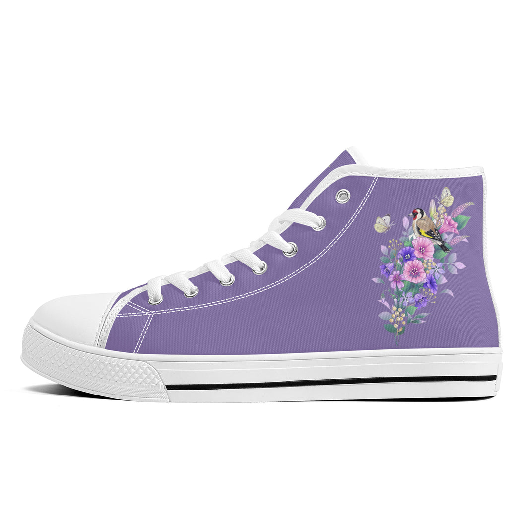 Ti Amo I love you - Exclusive Brand - High-Top Canvas Shoes - White Soles