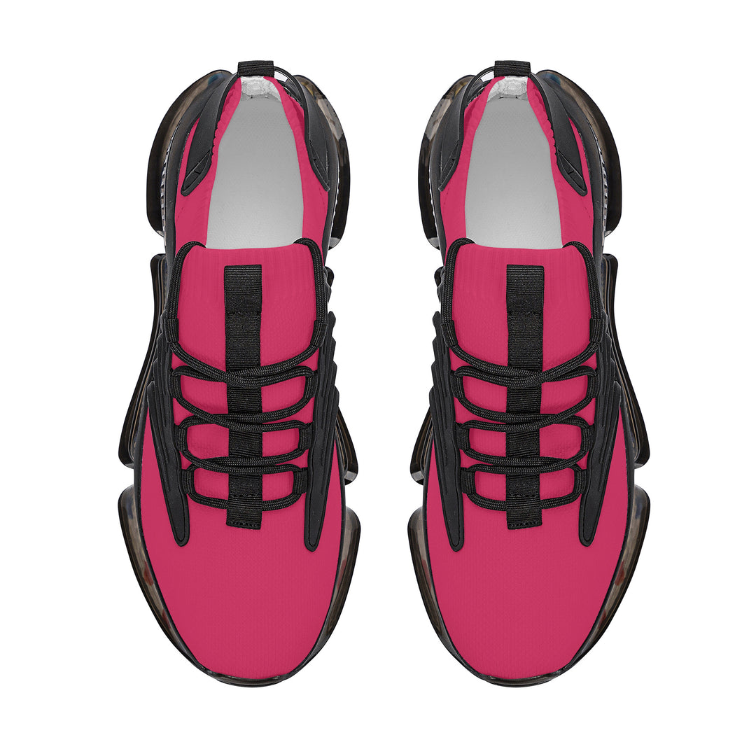 Ti Amo I love you - Exclusive Brand - Cerise Red  2 - Script Double Heart - Air Max React Sneakers - Black Soles