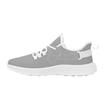 Load image into Gallery viewer, Ti Amo I love you - Exclusive Brand  - Silver Chalice - Double Heart - Womens Mesh Knit Shoes - White Soles
