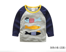 Load image into Gallery viewer, Toddler / Kids - Boys - Cotton Striped &amp;Patchwork Animal Baby  Long Sleeve T-Shirts - Sizes 2T -Kids 10
