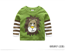 Load image into Gallery viewer, Toddler / Kids - Boys - Cotton Striped &amp;Patchwork Animal Baby  Long Sleeve T-Shirts - Sizes 2T -Kids 10
